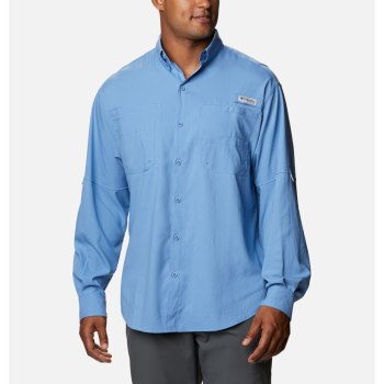 Columbia PFG Tamiami II Long Sleeve Tall, Camisa Azules Para Hombre | 387051-DNZ